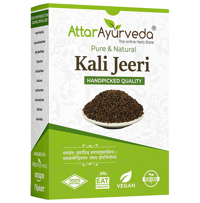 Attar Ayurveda Pure and Natural Kali Jeera Powder - Classic Derma