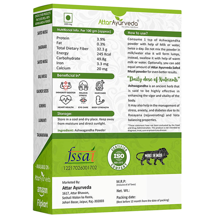 Attar Ayurveda Pure and Natural Kali Jeera Powder