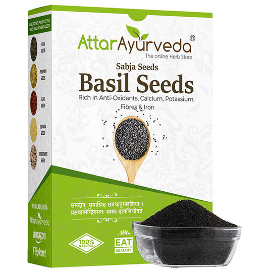 Attar Ayurveda Sabja Basil Seeds Powder - Classic Derma