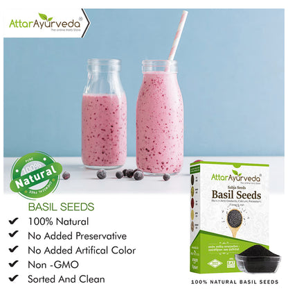 Attar Ayurveda Sabja Basil Seeds Powder