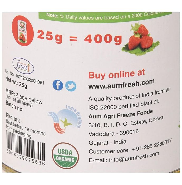 Aum Fresh Freeze Dried Strawberry