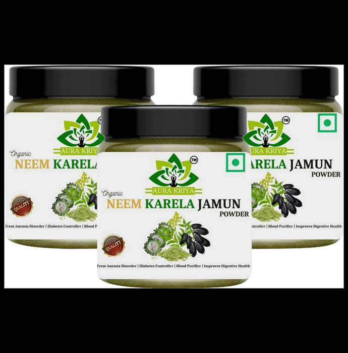 Aura Kriya Organic Neem Karela Jamun Powder - Classic Derma