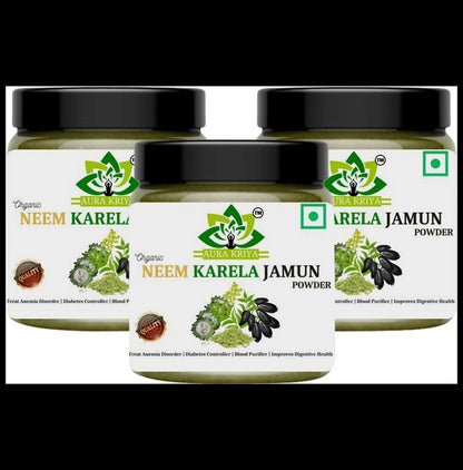 Aura Kriya Organic Neem Karela Jamun Powder - Classic Derma