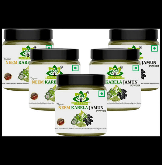 Aura Kriya Organic Neem Karela Jamun Powder - Classic Derma