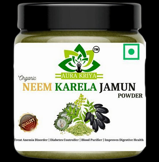 Aura Kriya Organic Neem Karela Jamun Powder (100gm Each) - Classic Derma