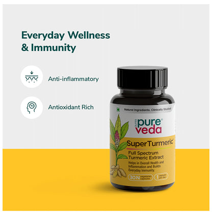 Aurea Pureveda Super Turmeric Vegetarian Capsule