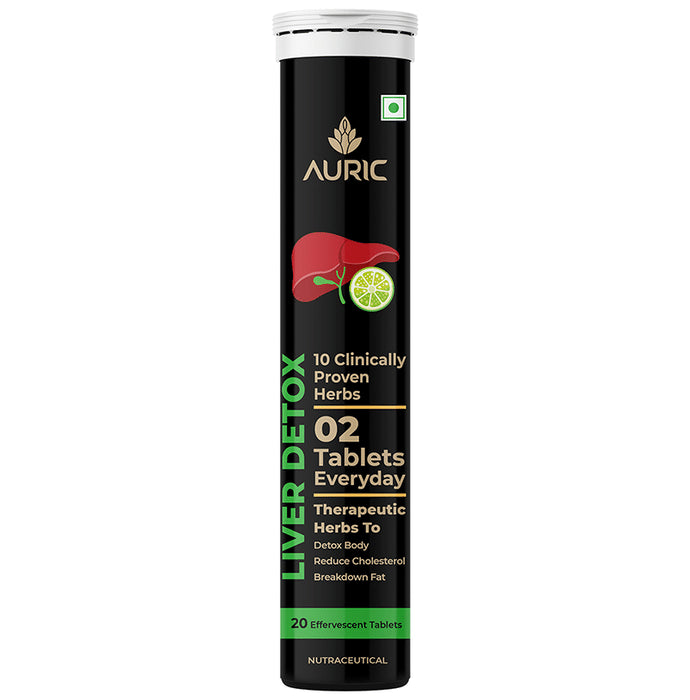 Auric Liver Detox Effervescent Tablet with No Added Sugar | Gluten-Free - Classic Derma