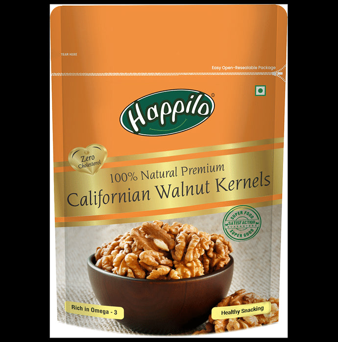 Happilo 100% Natural Californian Walnut Kernels (200gm Each) - Classic Derma