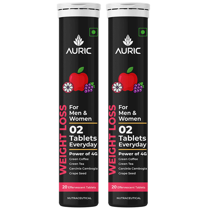 Auric Weight Loss Effervescent Tablet for Men and Women (20 Each) - Classic Derma