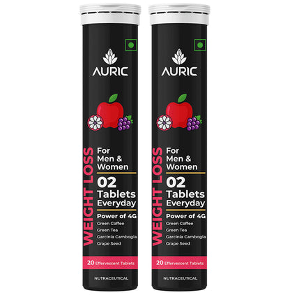 Auric Weight Loss Effervescent Tablet for Men and Women (20 Each) - Classic Derma