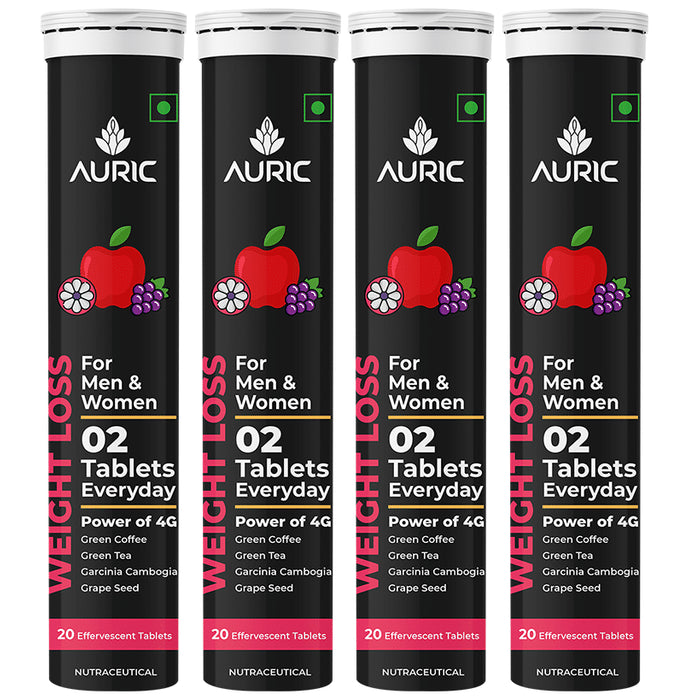 Auric Weight Loss Effervescent Tablet for Men and Women (20 Each) - Classic Derma