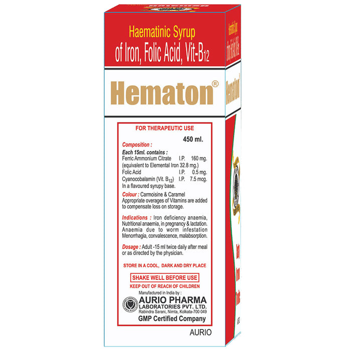Aurio Pharma Hematon Haematinic Syrup