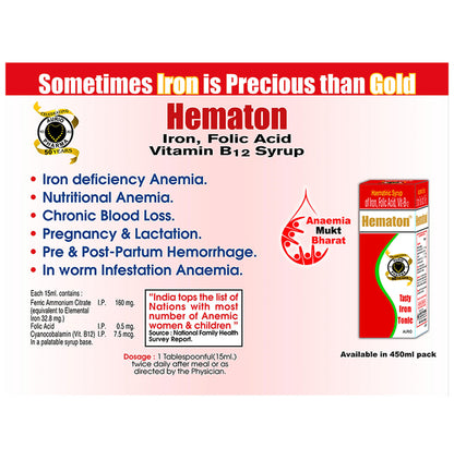 Aurio Pharma Hematon Haematinic Syrup