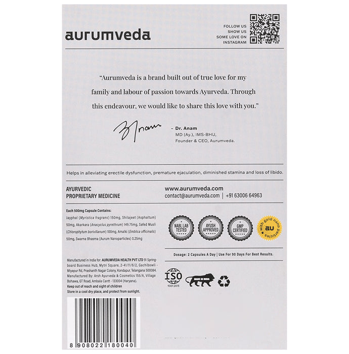 Aurumveda auKama Capsule for Better Sexual Health