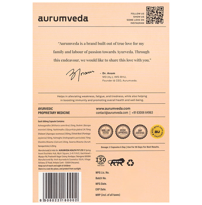 Aurumveda AuOja Capsule for Daily Immunity & Wellness