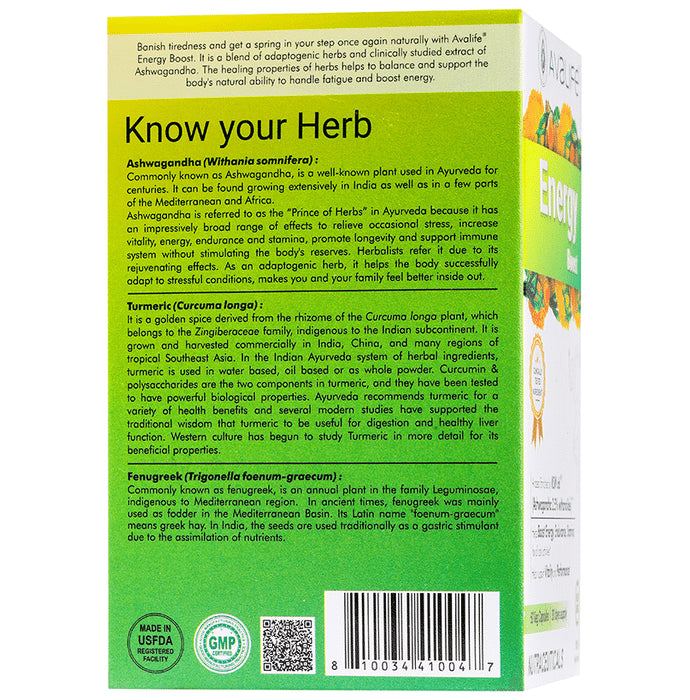 Avalife Energy Boost Veg Capsule