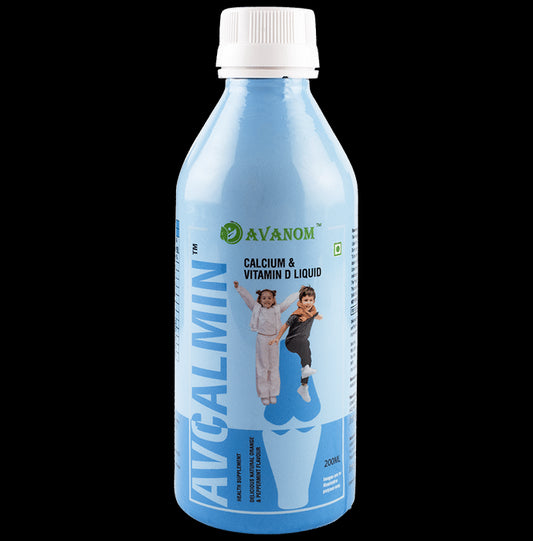 Avcalmin Calcium & Vitamin D Liquid Delicious Natural Orange & Peppermint - Classic Derma