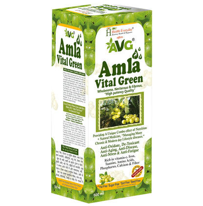 AVG Amla Vital Green with Vitamin C & Iron | Helps Build Immunity - Classic Derma