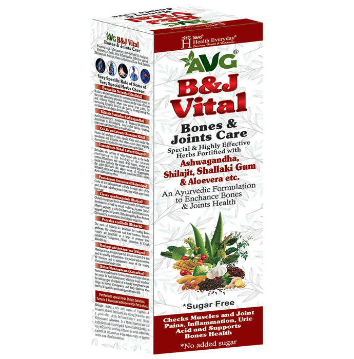 AVG B&J Vital Bones & Joints Care Syrup Sugar Free - Classic Derma