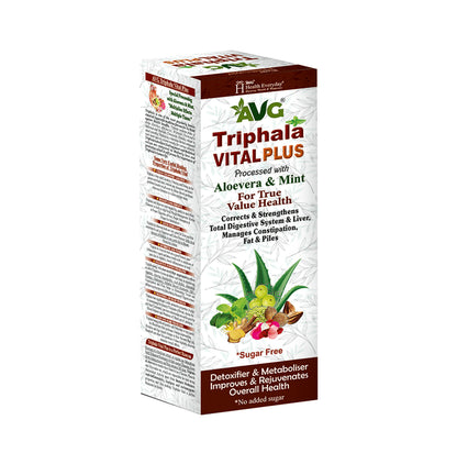 AVG Combo Pack of Aloevera Vital Green & Triphala Vital Plus (1000ml Each)