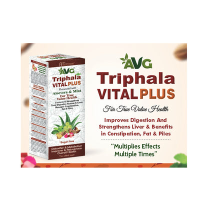 AVG Combo Pack of Aloevera Vital Green & Triphala Vital Plus (1000ml Each)