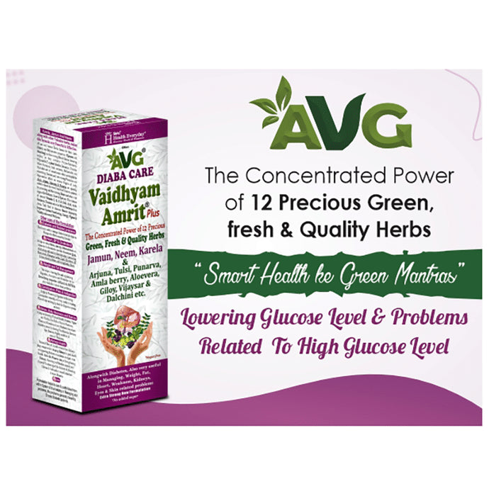 AVG Diaba Care Diaba Care Vaidhyam Amrit Plus with Jamun, Neem & Karela