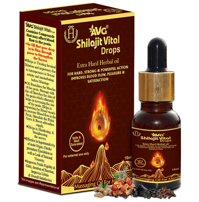 AVG Shilajit Vital Drops Extra Hard Hebal Oil