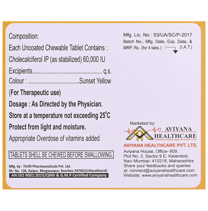 Aviyana D3 Chewable Tablet