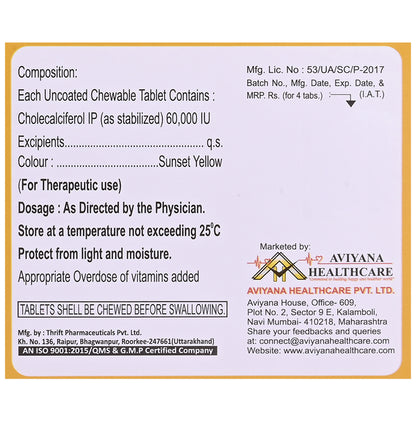 Aviyana D3 Chewable Tablet