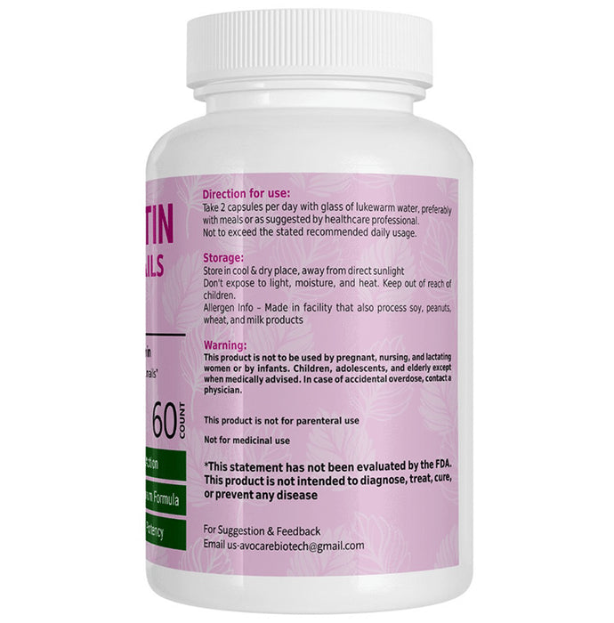 Avocare Biotech Ultra Biotin Vegetarian Capsule for Hair, Skin & Nails
