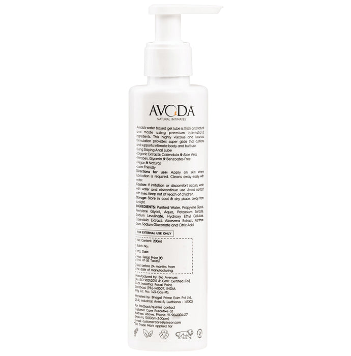 Avoda Water Based Gel Lubricant