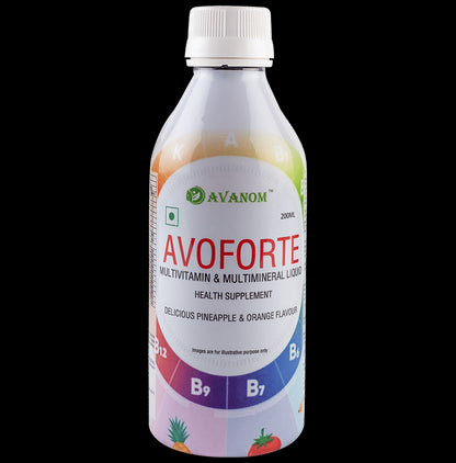 Avoforte Multivitamin & Multi-mineral Liquid Delicious Pineapple & Orange - Classic Derma