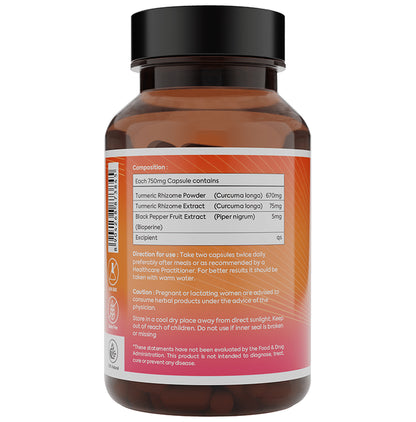 Avoirr Health Turmeric Curcumin with Bioperine Veg Capsule