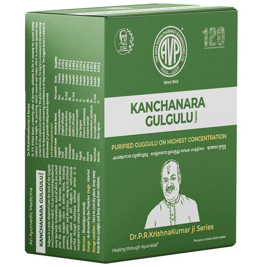 AVP Kanchanara Gulgulu Tablet (10 Each) - Classic Derma