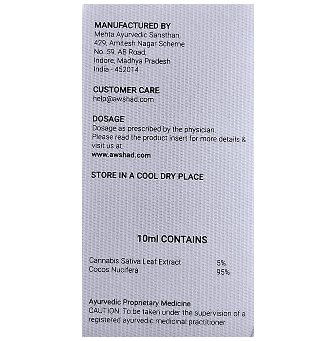 Awshad Full Spectrum Vijaya Oil 500mg Natural