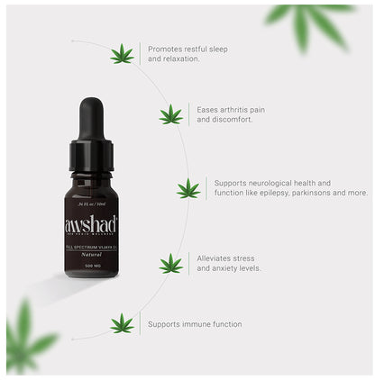 Awshad Full Spectrum Vijaya Oil 500mg Natural