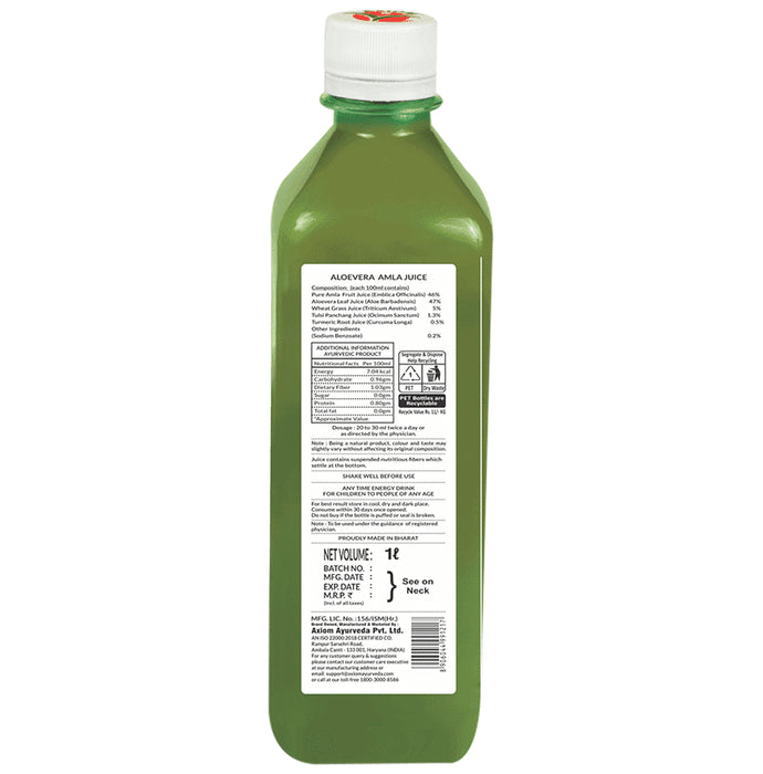 Axiom Aloevera Amla Juice | For Weight Management & Blood Purification | No Added Sugar