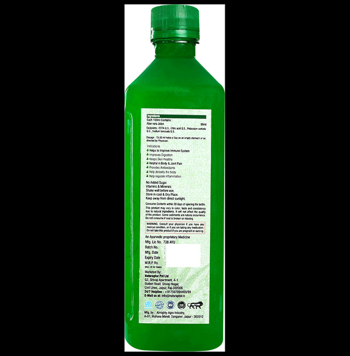 Ayah Combo Pack of Pure Alovera Ras (500ml) & Giloy Tulsi Ras (1000ml)