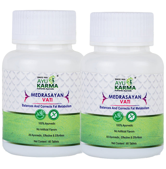 Ayukarma Medrasayan Vati (60 Each) - Classic Derma