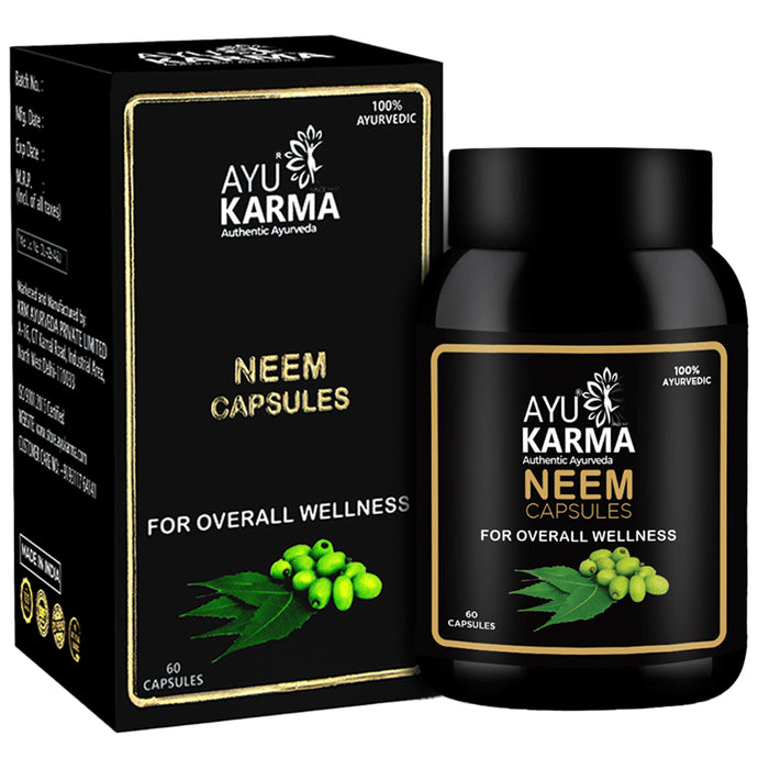 Ayukarma Neem Capsule (60 Each) - Classic Derma