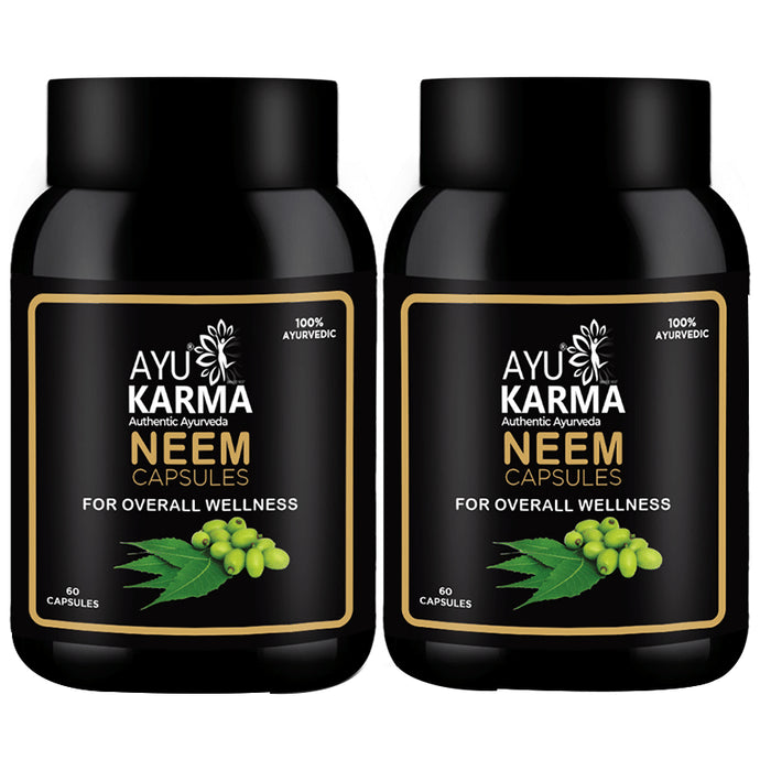 Ayukarma Neem Capsule (60 Each) - Classic Derma