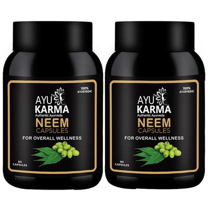 Ayukarma Neem Capsule (60 Each) - Classic Derma