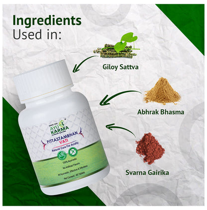 Ayukarma Pittastambhan Vati (60 Each)