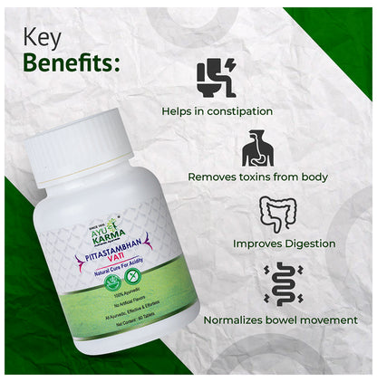 Ayukarma Pittastambhan Vati (60 Each)