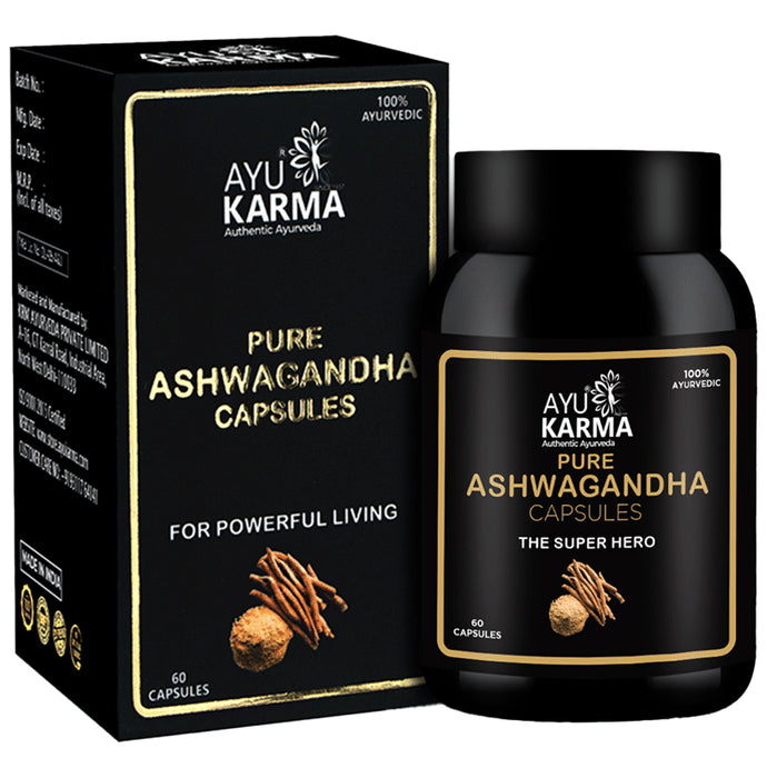 Ayukarma Pure Ashwagandha Capsule (60 Each) - Classic Derma