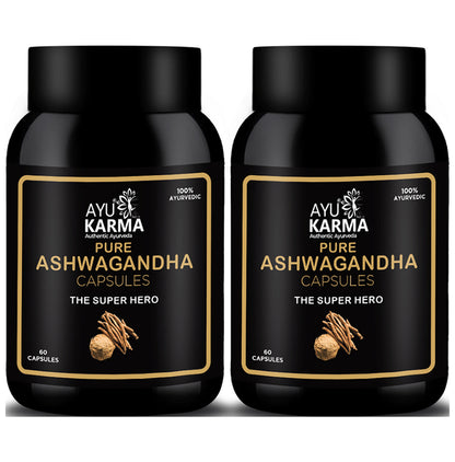 Ayukarma Pure Ashwagandha Capsule (60 Each) - Classic Derma