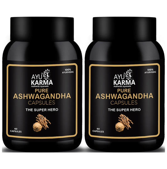 Ayukarma Pure Ashwagandha Capsule (60 Each) - Classic Derma