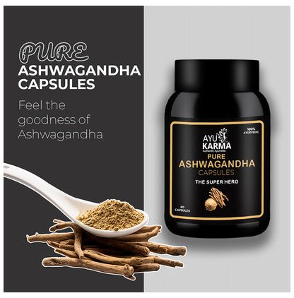 Ayukarma Pure Ashwagandha Capsule (60 Each)