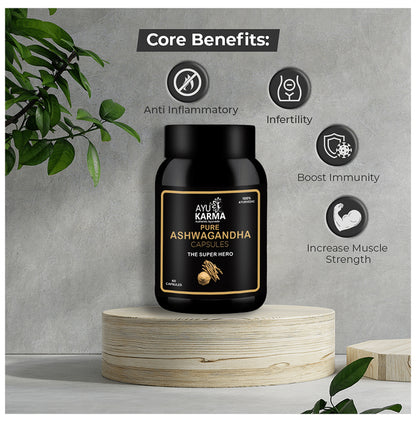 Ayukarma Pure Ashwagandha Capsule (60 Each)