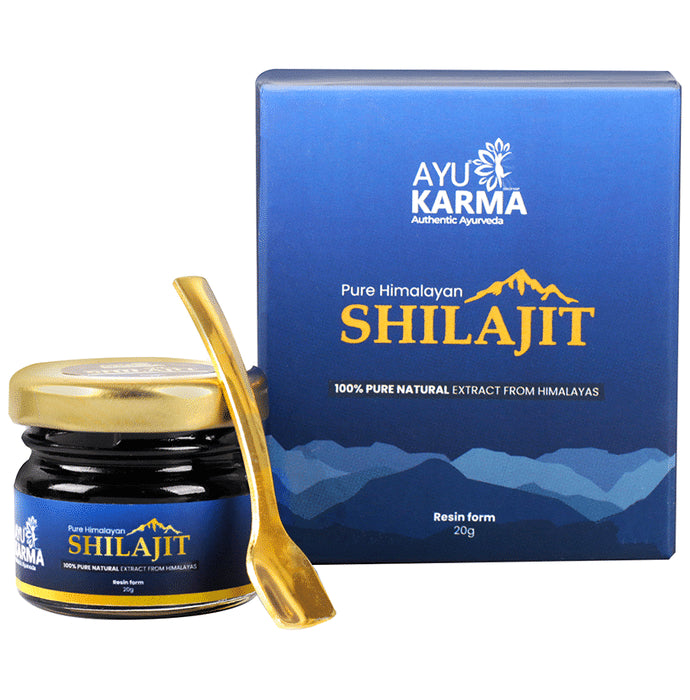 Ayukarma Pure Himalayan Shilajit 100% Pure Natural Extract From Himalayas Resin - Classic Derma